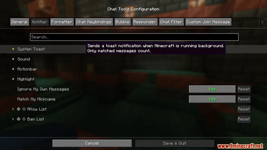 Chat Tools Mod screenshot 3 showing mod in action