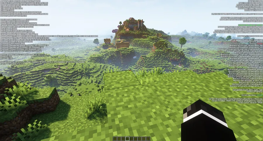 Clean F3 Mod (1.21.8, 1.20.1) – Uncluttered Debug Screen screenshot 1 showing mod in action