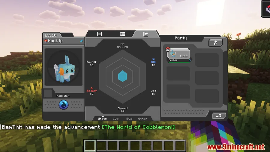 Cobblemon: PlayerXP Mod screenshot 4 showing mod in action