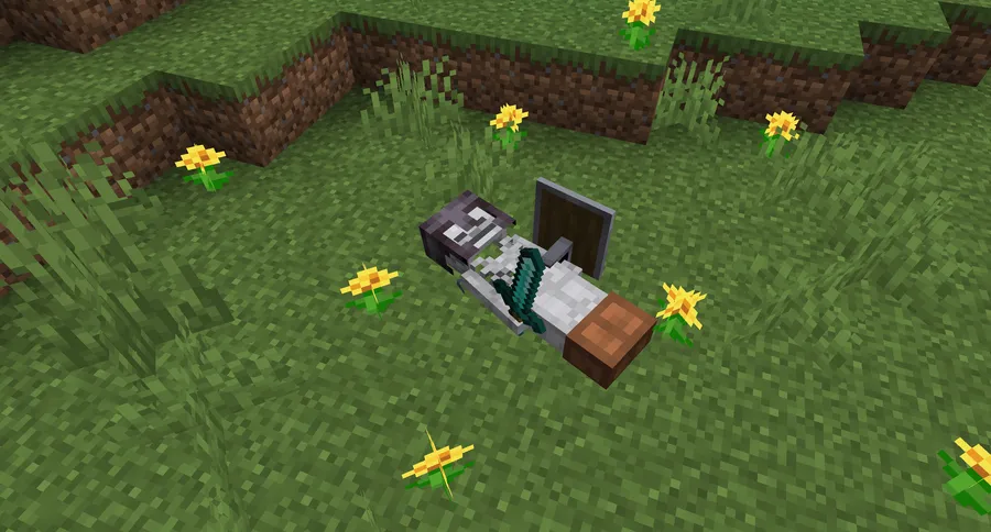 Corpse Mod (26.1, 1.20.1) – A Player's Corpse with Inventory Items screenshot 2 showing mod in action