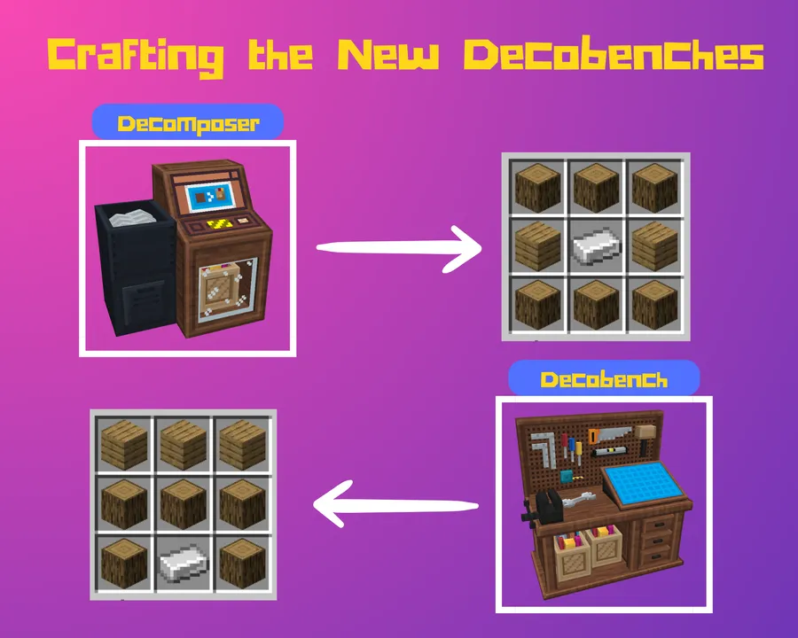 DecoCraft Mod (1.21.11, 1.20.1) – Decorate Your World screenshot 2 showing mod in action