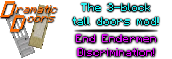 Dramatic Doors Mod (1.21.1, 1.20.1) – Tall 3×1 Doors screenshot 1 showing mod in action