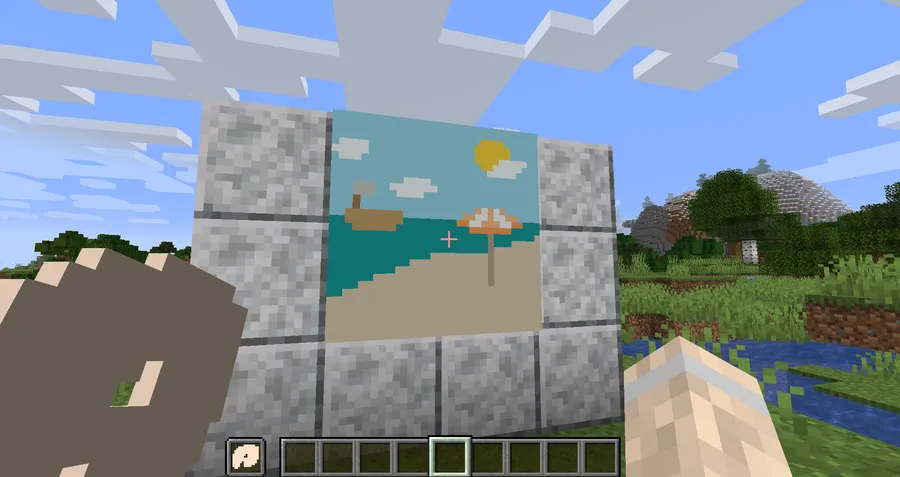 Joy of Painting Mod (1.21.1, 1.20.1) – Mix Colors, Draw Paintings screenshot 3 showing mod in action