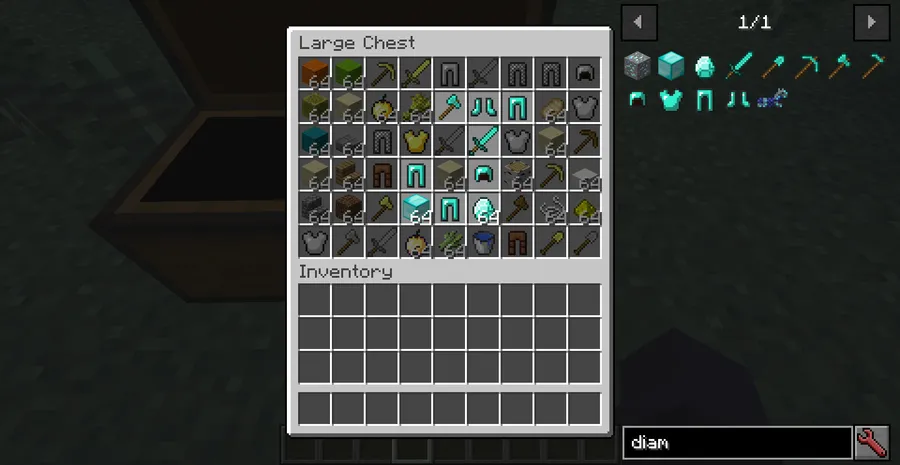Just Enough Items Mod (1.21.11, 1.20.1) – JEI, Crafting Recipes Viewing screenshot 2 showing mod in action