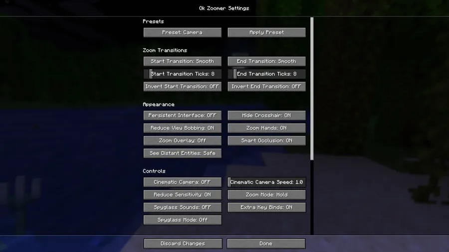 Ok Zoomer Mod (1.21.11, 1.20.1) – Better Zooming screenshot 3 showing mod in action