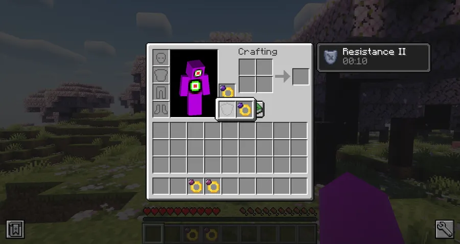 Potion Rings Mod (1.21.11, 1.20.1) – Simple Bauble Rings with Potion Effects screenshot 3 showing mod in action