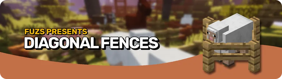 Diagonal Fences Mod (1.21.11) Screenshot