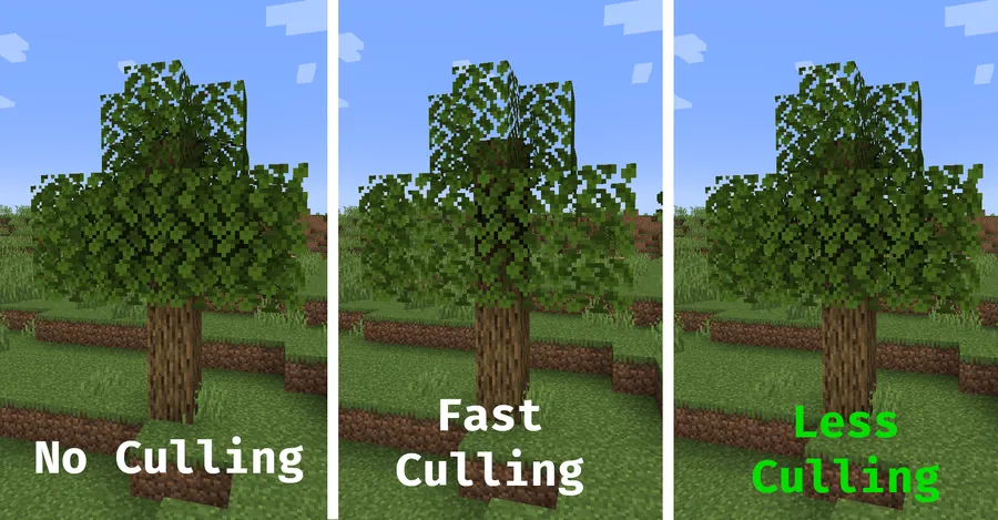 Cull Less Leaves Mod (1.21.1) Screenshot