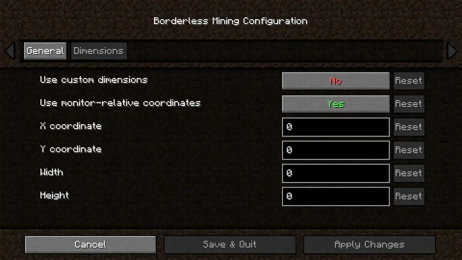Borderless Mining Mod (1.20.2) Screenshot