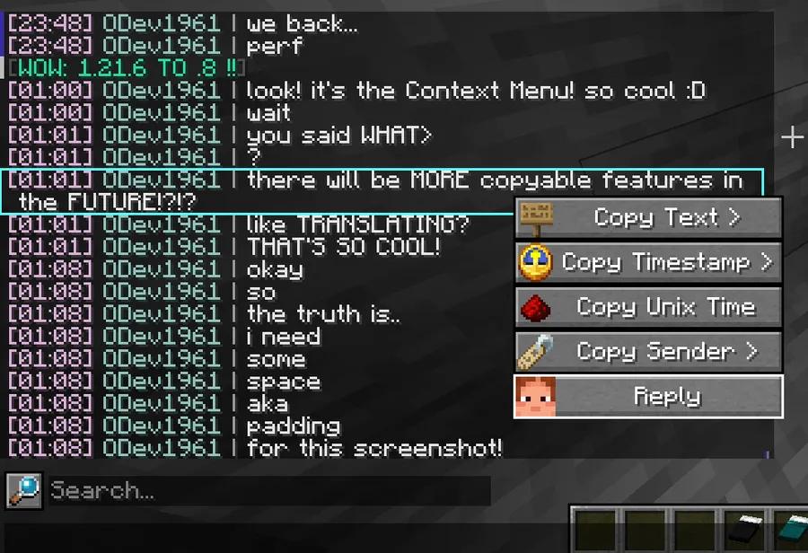 Chat Patches Mod (26.1) Screenshot