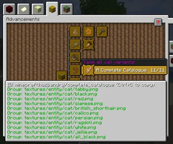 Paginated Advancements & Custom Frames Mod (1.21.11) Screenshot