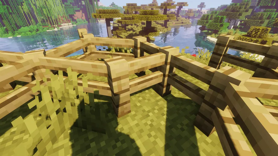 Diagonal Fences Mod (1.21.11) Screenshot