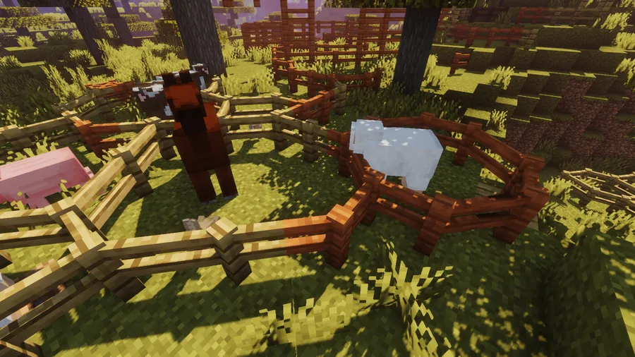 Diagonal Fences Mod (1.21.11) Screenshot