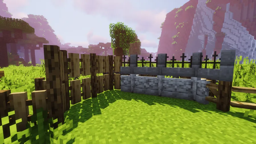 Diagonal Fences Mod (1.21.11) Screenshot