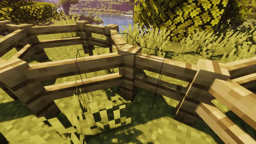 Diagonal Fences Mod (1.21.11) Screenshot