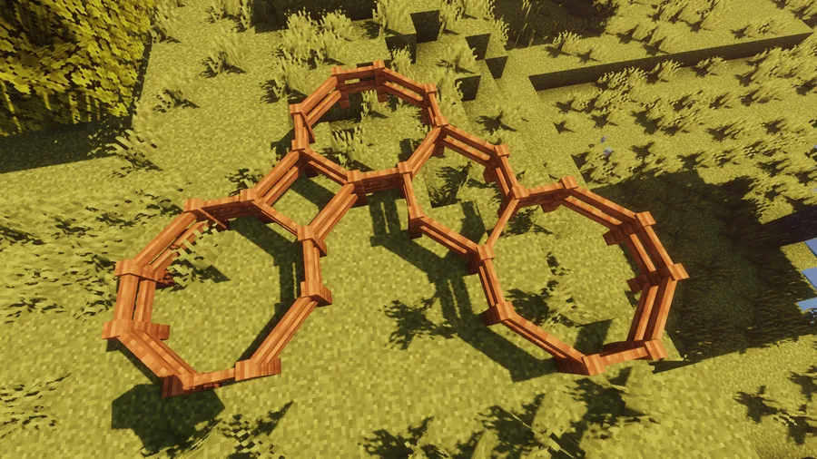 Diagonal Fences Mod (1.21.11) Screenshot