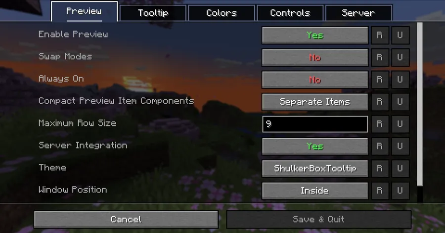 Shulker Box Tooltip Mod (1.21.11, 1.20.1) – What's in My Shulker Box? screenshot 1 showing mod in action