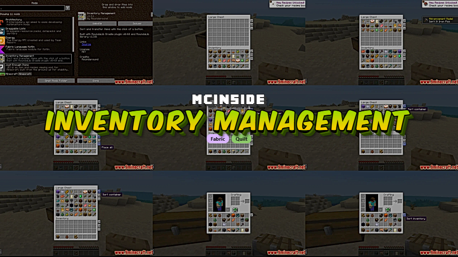 Inventory Management Mod for Minecraft