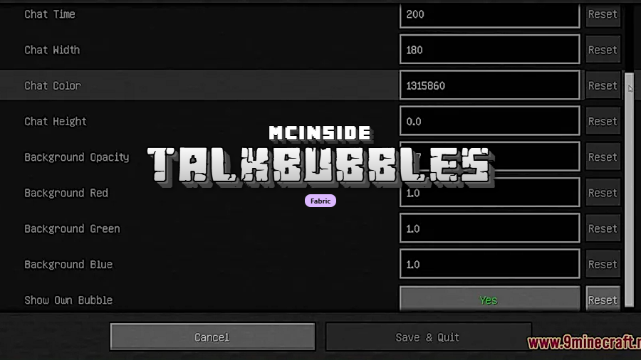 TalkBubbles Mod for Minecraft