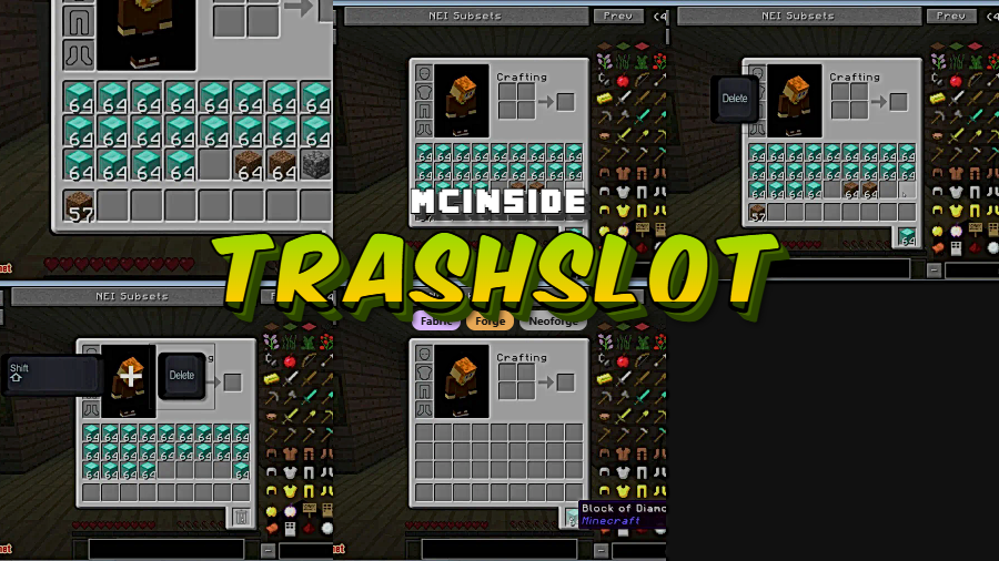 TrashSlot Mod for Minecraft