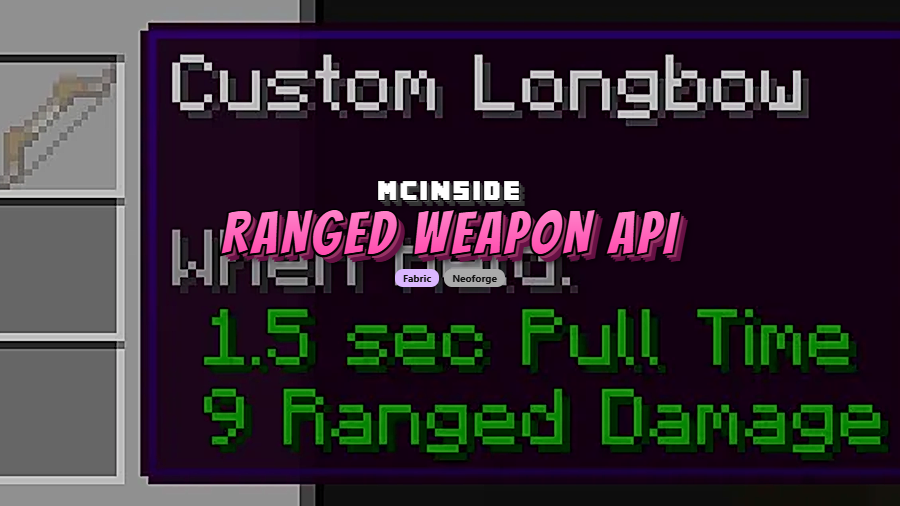 Ranged Weapon API Mod for Minecraft
