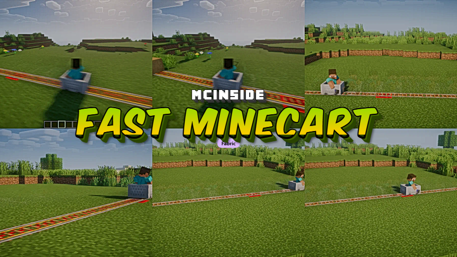 Fast Minecart Mod for Minecraft