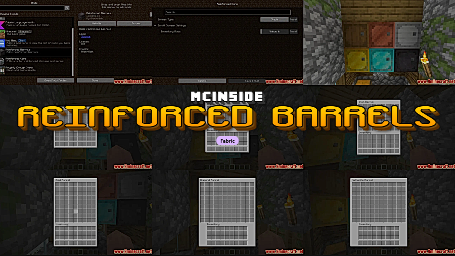 Reinforced Barrels Mod for Minecraft