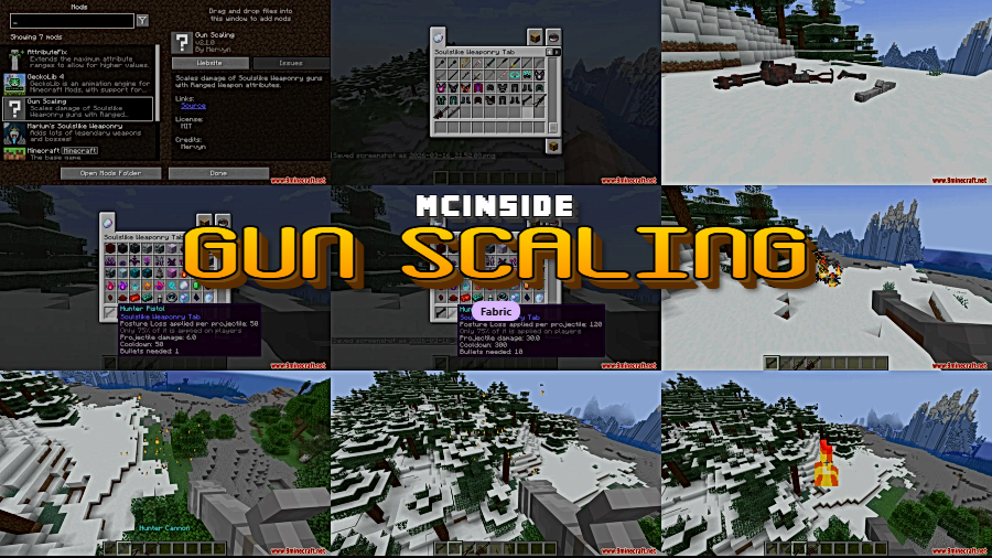 Gun Scaling Mod for Minecraft
