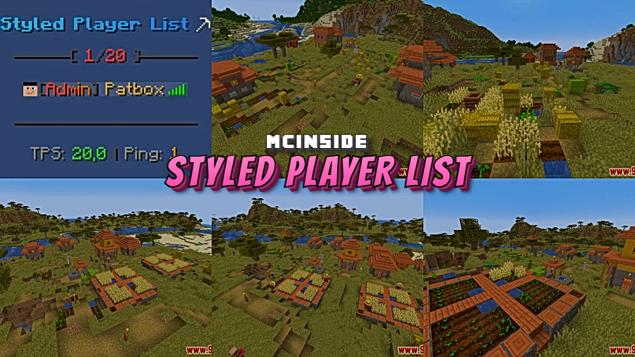 Styled Player List Mod for Minecraft