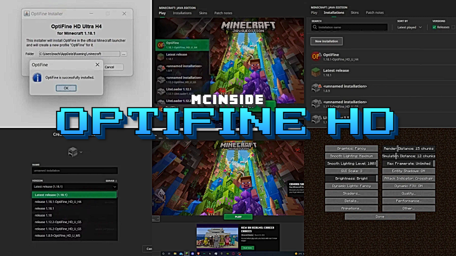 OptiFine HD Mod for Minecraft