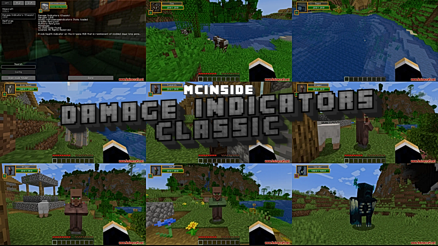 Damage Indicators Classic Mod for Minecraft