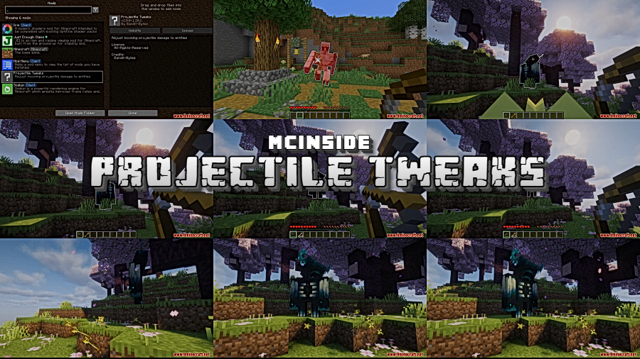 Projectile Tweaks Mod for Minecraft