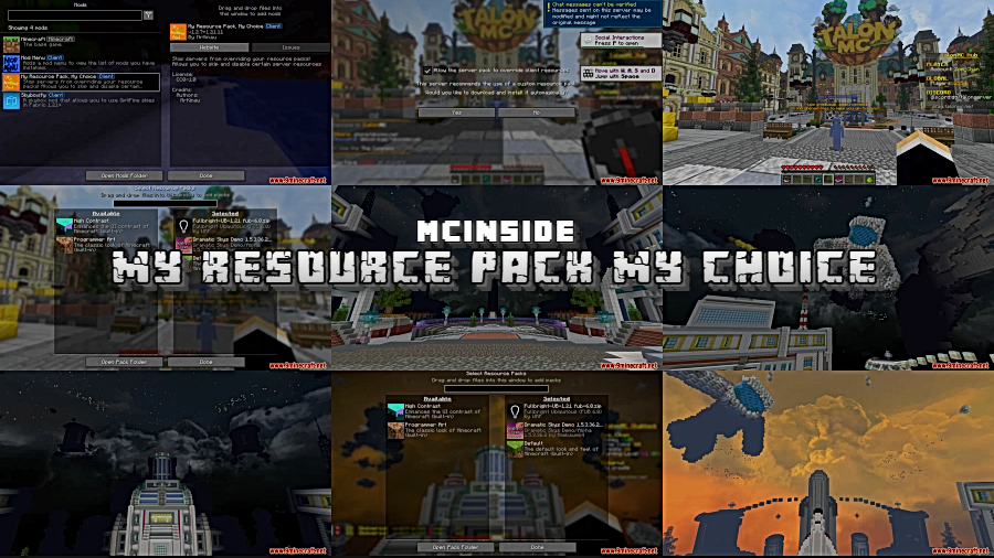 My Resource Pack My Choice Mod for Minecraft