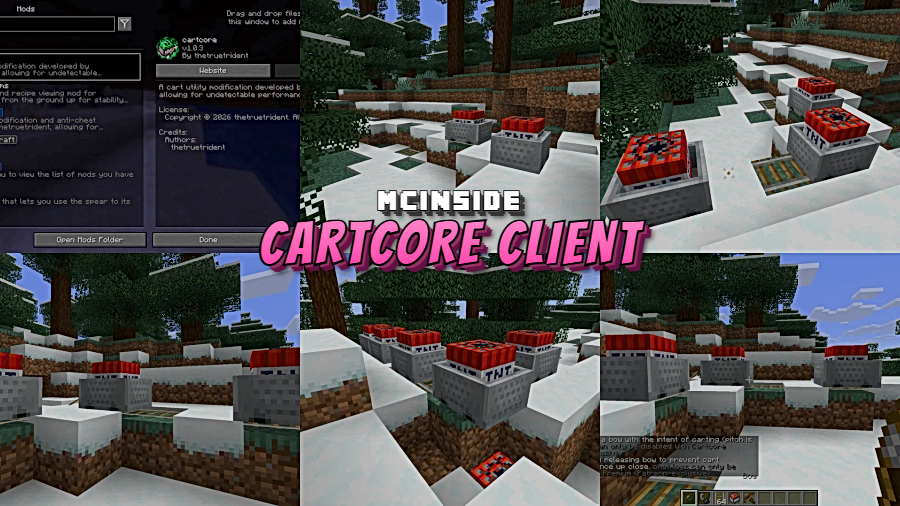 Cartcore Client Mod for Minecraft