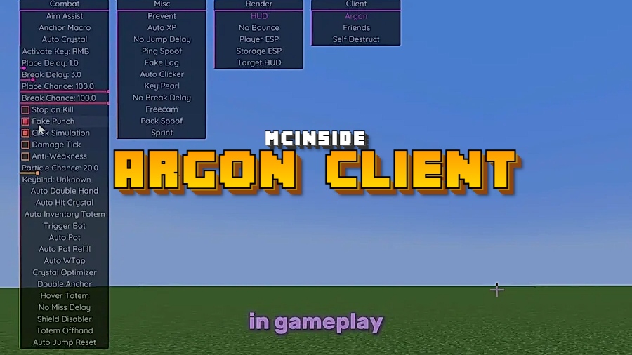 Argon Client Mod for Minecraft