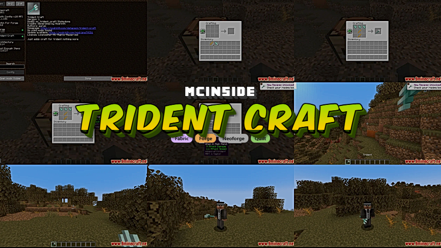 Trident Craft Mod for Minecraft