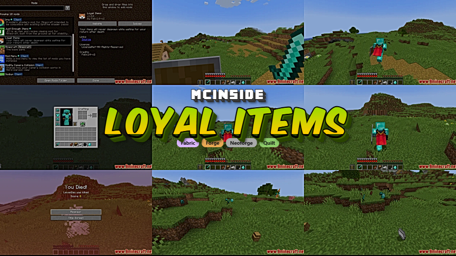 Loyal Items Mod for Minecraft