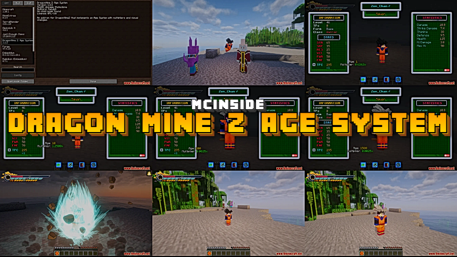 Dragon Mine Z Age System Mod for Minecraft