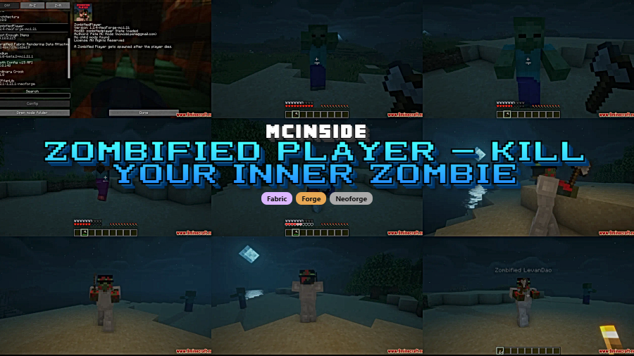 Zombified Player - Kill Your Inner Zombie Mod for Minecraft