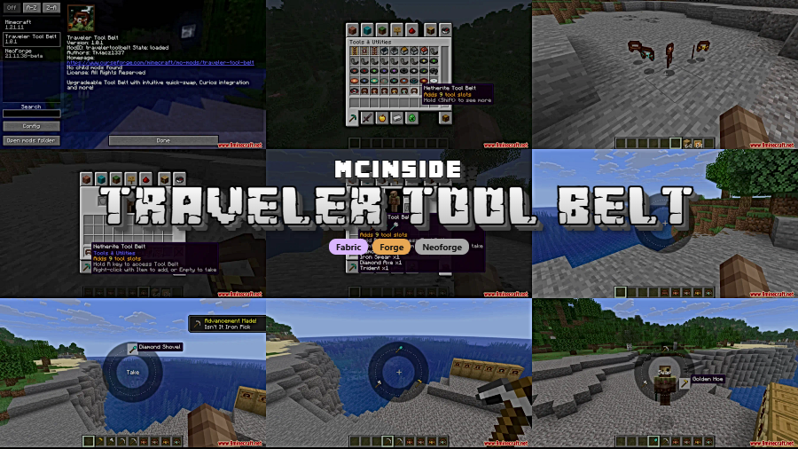 Traveler Tool Belt Mod for Minecraft