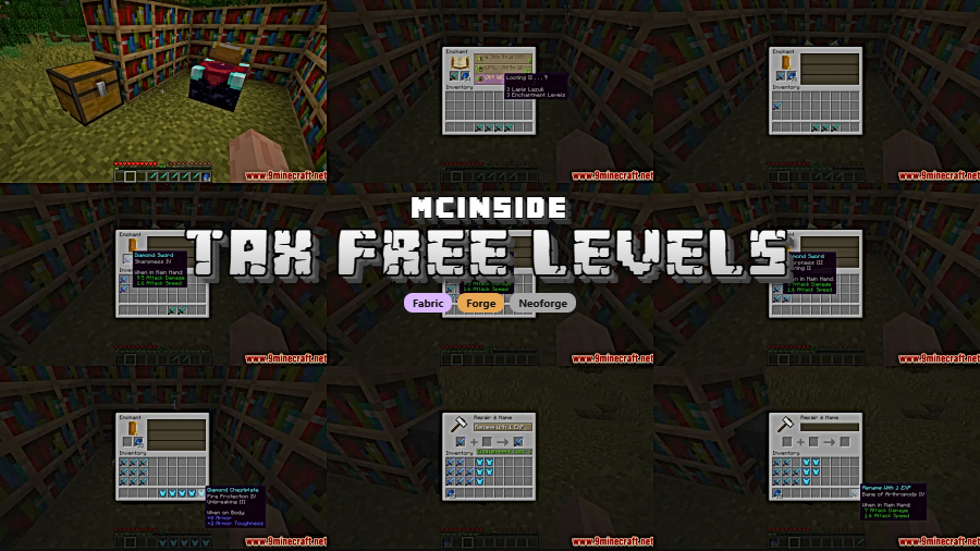 Tax Free Levels Mod for Minecraft