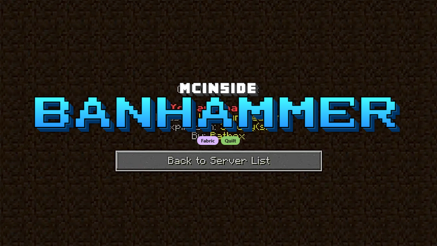 BanHammer Mod for Minecraft