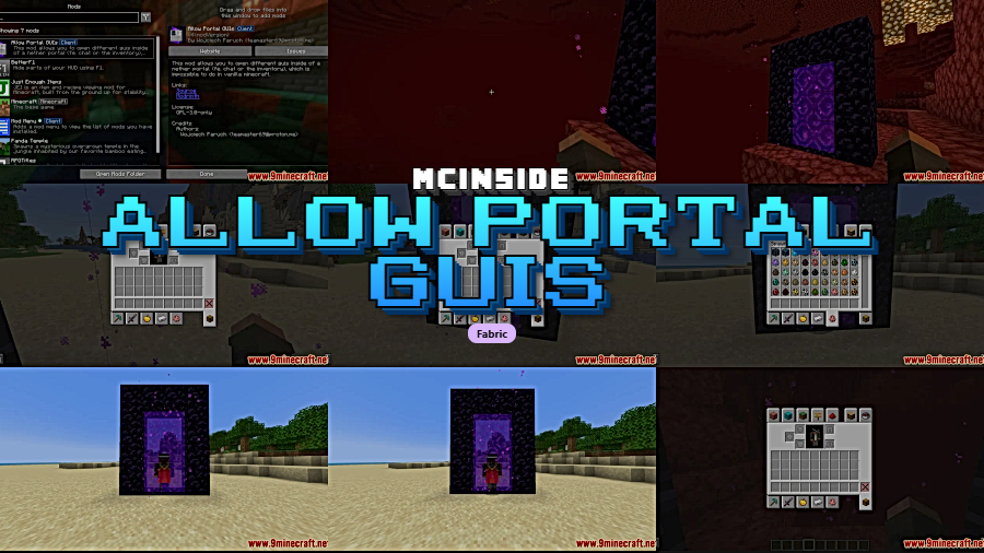 Allow Portal GUIs Mod for Minecraft