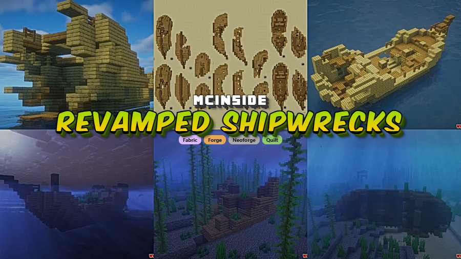 Revamped Shipwrecks Mod for Minecraft