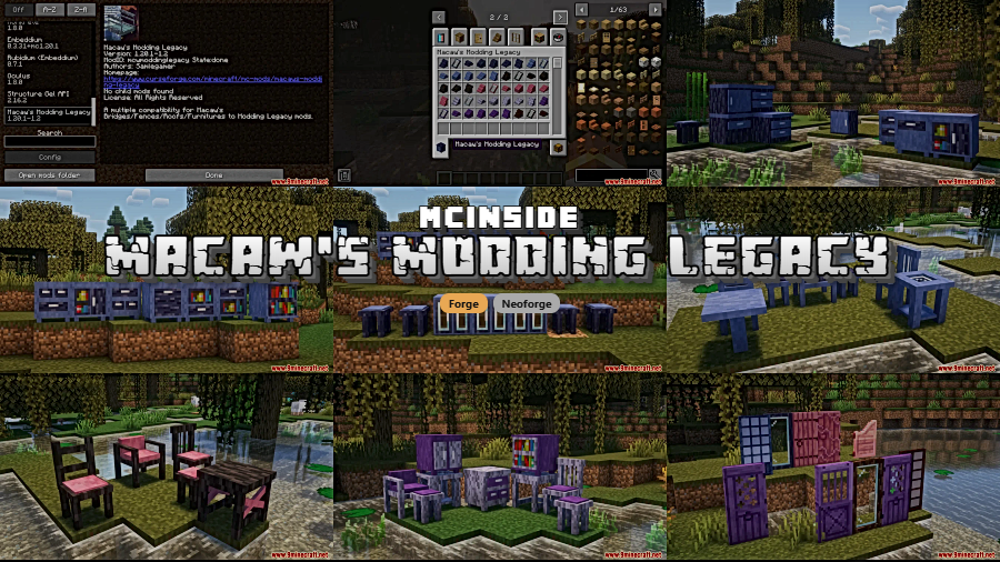 Macaw's Modding Legacy Mod for Minecraft