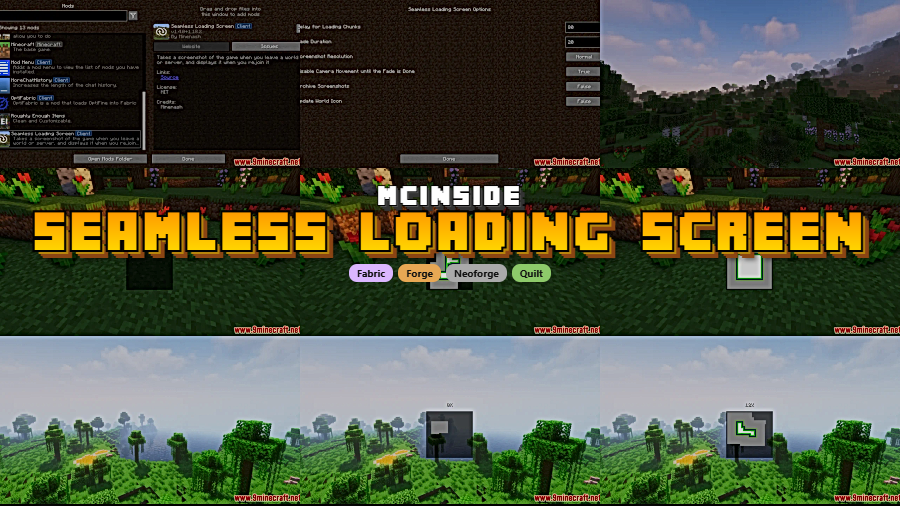 Seamless Loading Screen Mod for Minecraft