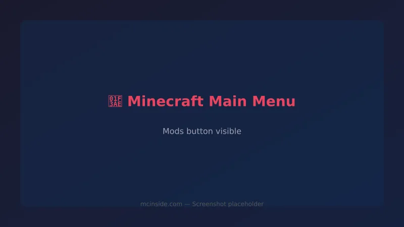 Minecraft main menu showing the Mods button added by Forge