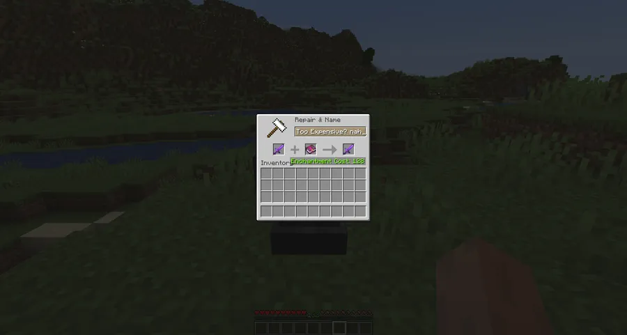 Anvil Never Too Expensive Mod (1.21.11) Screenshot