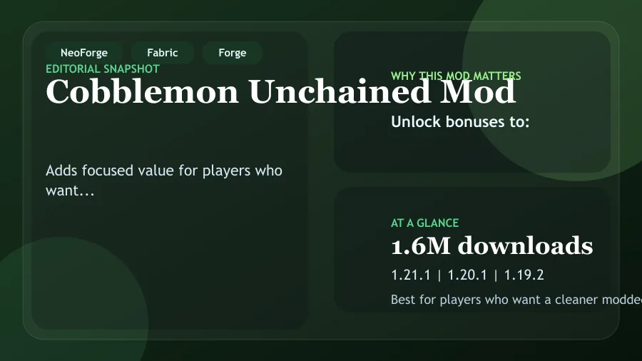 Cobblemon Unchained Mod (1.21.1) Screenshot