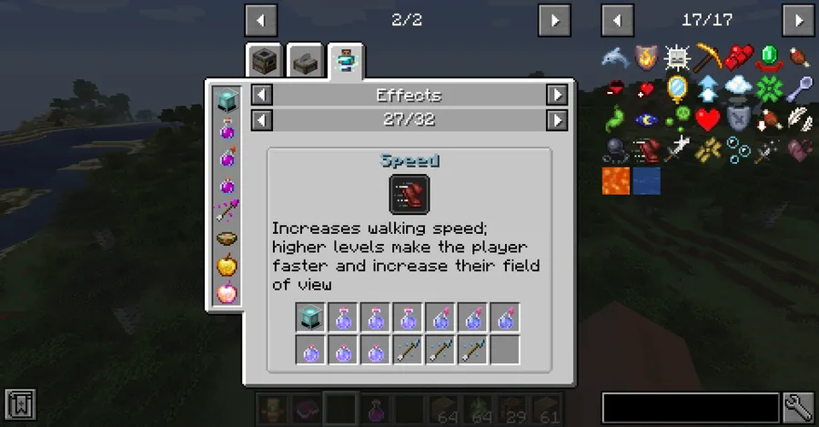 Just Enough Effect Descriptions (JEED) Mod (1.21.1) Screenshot